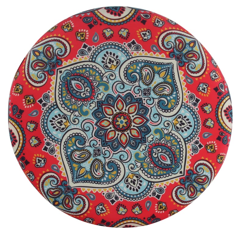 Sigmat Memory Foam Seat Cushion Anti-Slip Soft Round Stool Cushion Chair Pad 16 Inch Floral - Image 3